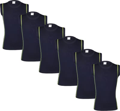 Beeren 6-Pack Jongens mouwloze shirts Beeren Young Ricardo Zwart maat 92/98
