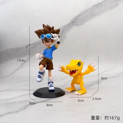 Anime digimon adventure figuur yagami taichi ishida yamato yagami hikari takaru actiemodel decoraties pvc speelgoed cadeaus