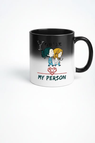 Grey's Anatomy Magische Mok - 'You're My Person' Warmtegevoelige Koffiemok | Cadeau voor Beste Vrienden