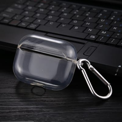 AirPods hoesjes van By Qubix - AirPods Pro / AirPods Pro 2 Transparant hoesje - Met bevestigingsclip Airpods Pro Case Hoesje voor Airpods pro Hoes