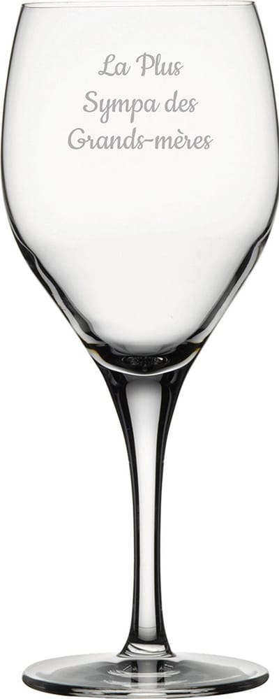 Witte wijnglas gegraveerd - 34cl - La Plus Sympa des Grands-mères