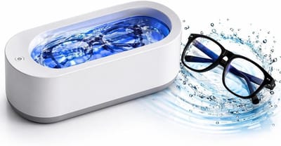 Ultrasone brillenreiniger - Bril reiniger - Glashelder Zicht - Zonder Chemicaliën - Enkele Seconden - Wit