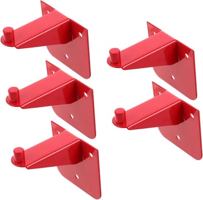 Brandblusser Montagehaak - Blusser Beugel - Veilige Opslag - Duurzaam Koolstofstaal - 6.5 x 6.5 cm - Rood