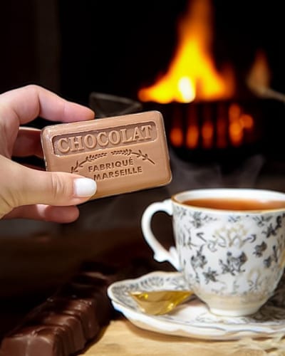 4X Savon de marseille chocoladezeep - sinterklaas cadeau - chocolade geur - kerstcadeautje - biologische zeep