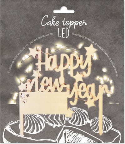 ScrapCooking Cake Topper LED Happy New Year
