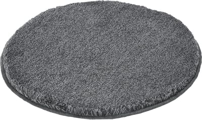 Ronde badmat 100 cm - Antraciet, Antislip en Wasbaar tot 40 Graden