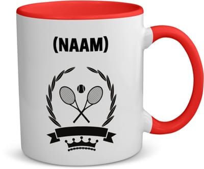 Akyol - tennis met eigen naam koffiemok - theemok - rood - Tennis - tennisser - sport - 350 ML inhoud