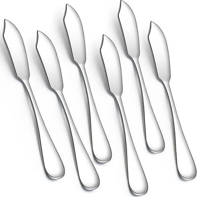 Set van 6 Mini RVS Messen voor Boter, Kaas en Spreads - Ideaal voor Toast, Sandwiches en Ontbijt - 5,91 Inch Lange Keukenaccessoires in Zilver