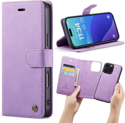 Casemania – iPhone 16 Pro Max – 2 in 1 – Bookcase - Paars