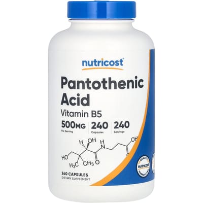 Acide Pantothénique, 500 mg, 240 Gélules