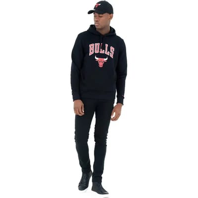 New Era Nba Regular Chicago Bulls Hoodie Zwart L Man