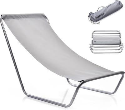 SnelShoppen - Vouwbare Lounger Strandstoel - Perfect voor Camping, Tuin, Balkon, Reis, Visserij - Lichtgewicht en Duurzaam - Weerbestendige Outdoor St