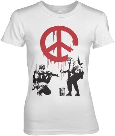 Hybris Dames Soldie-rs -painting CND-logo Girly T-shirt SH-5-BK001-H33-8