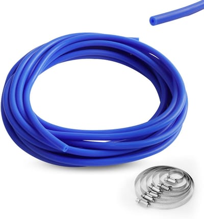 Dailygoods- Vacuümslang 6 meter - Hoge Temperatuur - Onderdrukslang - Siliconen Slang - Klemmen Ø 6-12 mm - ID 4mm, OD 8mm - Siliconenslang