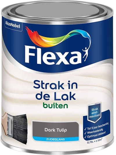 Flexa - Strak In De Lak Buitenlak Zijdeglans - Dark Tulip - Mengverf - 750 Ml