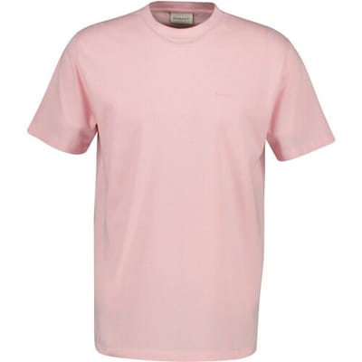 Gant T-Shirt Subtle 2-Tone Pique Crew Neck Washed Pink / male