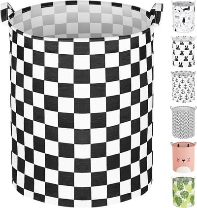 Vouwbare Wasmand van Katoen en Linnen, Waterdichte Opbergmand voor Kleding, Geschikt voor Badkamer, Slaapkamer en Studentenruimte, 40 x 50 cm, Ideaal voor Kleding, Speelgoed en Huishoudelijke Opberging