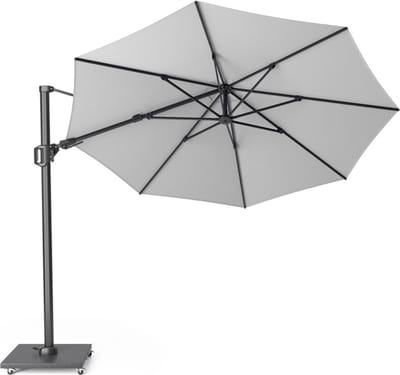 Platinum Sun & Shade – Zweefparasol – Challenger T² - Ø350cm – Wit – Dubbel Kantelbaar – 360° Draaibaar – 96% UV protectie