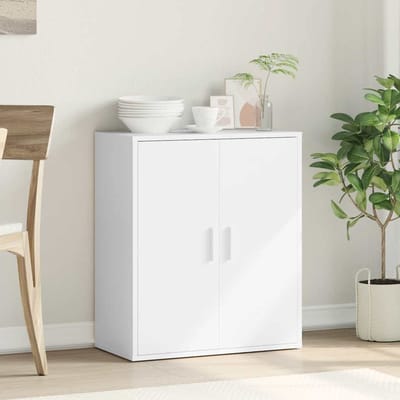 vidaXL - Dressoir - 79x38x80 - cm - bewerkt - hout - wit