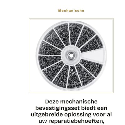 Dailygoods - Set met kleine moeren en schroeven - 600 stuks - Compact ontwerp - Geschikt voor horloges en elektronica - Ideaal voor reparaties