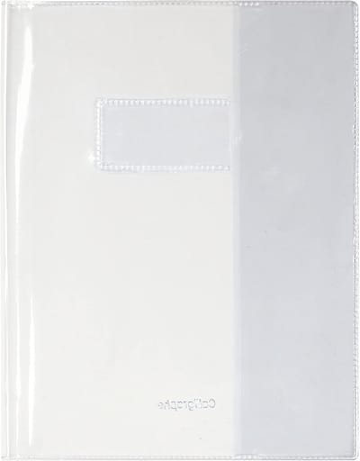 Transparante Beschermhoes - Boekhoes Etui - Schoolwerk Beschermen - Met Etikethouder - 17x22 cm - Glad Transparant