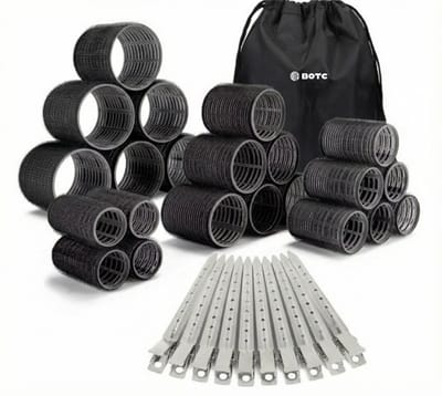 BOTC Krulspelden - 33-delig - Heatless Curls - Kleefrollers - Haarrollers - Rollers Hair curler - Zwart