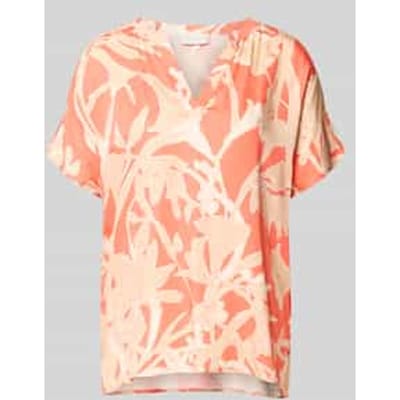 Blouseshirt van viscose in all-over look