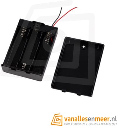 Batterij houder 3x AA aan/uit schakelaar