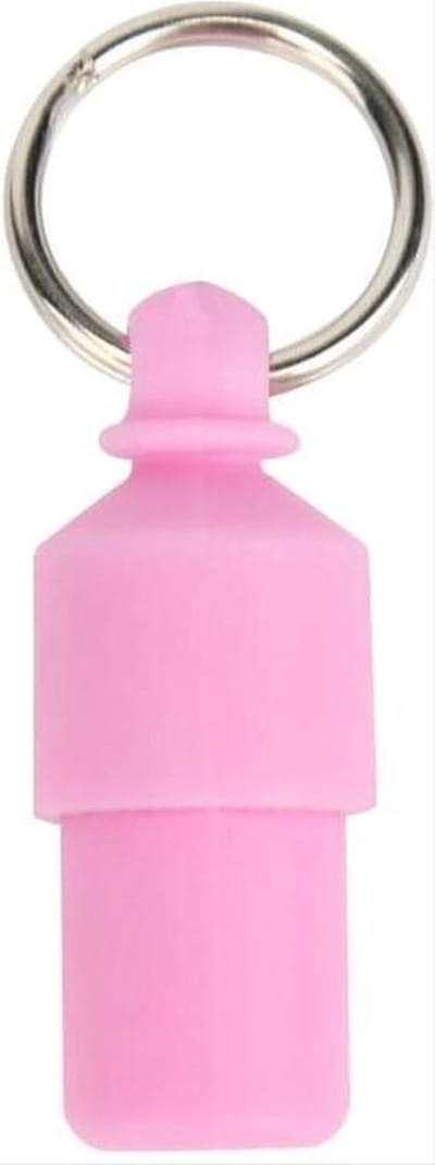 - Adres koker - Adreskoker voor huisdier - Adres voor aan halsband - Waterdichte sleutelhanger - Kunststof - Roze - Huisdier kwijt