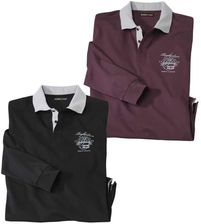 ATLAS FOR MEN - Set van 2 polo’s Expedition - Heren - Verkrijgbaar in grote maten - 5XL