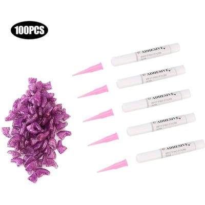 100 STUKS Duurzame Huisdier Kat Zachte PVC Nagelhoes Poot Klauw Dop Wrap Verzorgingsaccessoire (Paars XS) pink