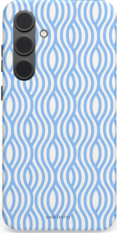 Casetastic Hoesje Geschikt voor Samsung S24 Plus - Stijlvolle Beschermende Duo-layer Case - Zeegolf Patroon