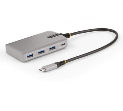 StarTech.com 4-Port USB-C Hub met USB-C DP Alt Mode Video Output 4K 60Hz, 3x USB-A, 1x USB Type-C, 100W Power Delivery Pass-Through, USB 3.2 10Gbps, 30cm Kabel, Compacte USB Hub