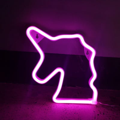Unicorn vrom - Eenhoorn - Neon Lamp - USB of Batterijen - Neon Verlichting - Neon Led Lamp - Neon Wandlamp - GamingHuis - Wanddecoratie Licht