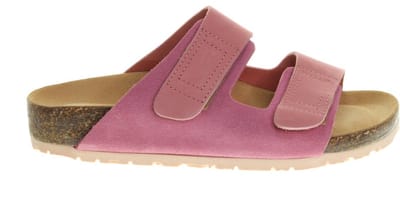 Roze Slippers Suede Velcro Bionatura maat 35