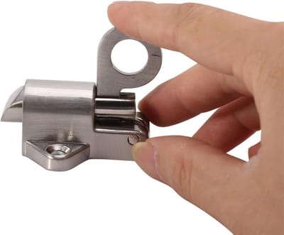 Veilige Deursluiting voor Ramen en Kasten, Aluminium Veer met Trekring en Sluitmechanisme, Perfect voor Thuisgebruik