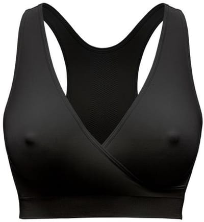 Medela Keep Cool Sleep bh - Naadloze slaapbh - Zwangerschapsbh - Voedingsbh met 2 ademende zones - Soft Touchmateriaal - Zwart - Maat XL