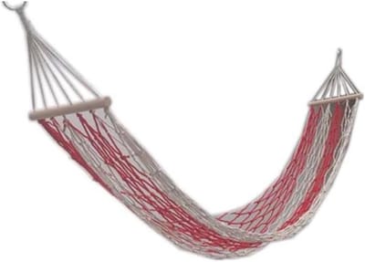 Houten Stok Hangmat - Outdoor Schommel - Buiten Ontspannen - Anti-rollover Ontwerp - 300x150cm - Rood