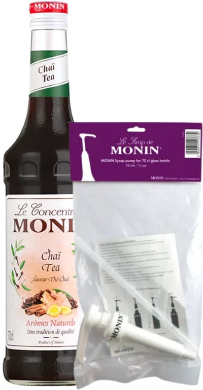 Monin Siroop Chai Tea (70 cl) + pompje (10ml)