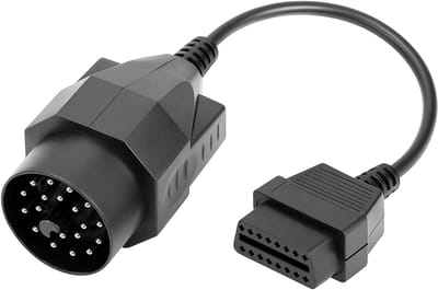 OBD2 Kabeladapter - Diagnosekabel Scannerkabel - Voertuigdiagnose - 20-pins naar 16-pins - 40 cm - Zwart