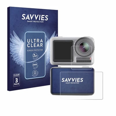 Savvies - Screenprotector voor DJI Osmo Action - Folie Beschermfolie transparant 6 Stuks