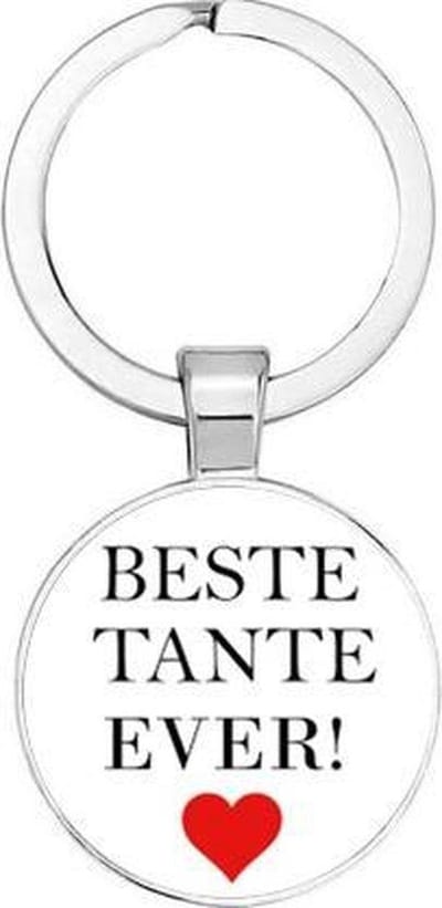 Akyol - Beste tante ever Sleutelhanger - Tante - Tante - Leuk kado voor je tante om te geven - 2,5 x 2,5 CM