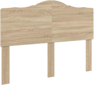 Hoofdbord Bewerkt Hout - Bed Hoofdeinde - Slaapkamer Inrichting - Afgeronde Achterkant - 143 x 100 cm - Sonoma Eiken