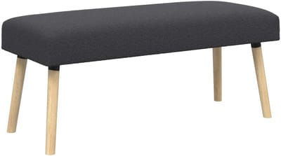 vidaXL - Bank - Effen - Donkergrijs - 110 - x - 40 - x - 46 - cm - Bouclé
