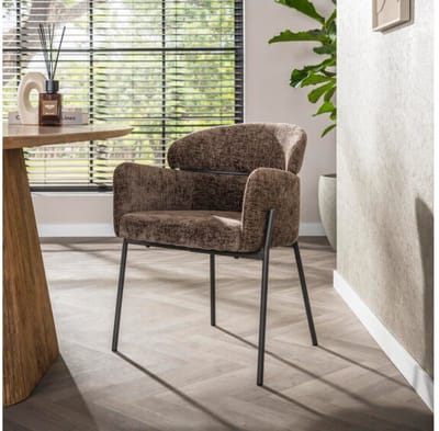 Armstoel ronde rug VPE2 - Rich taupe - eetkamerstoelen set van 2