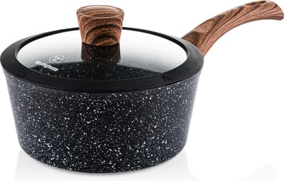 Westinghouse Steelpan – Ø 20 cm – Inductie Pan – Inclusief Deksel – Black Marble Wood