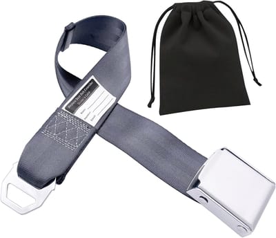Gordelverlenging - Verstelbare Extender - Comfortabel Vliegen - Specifiek Vliegtuigmodel - 7-32 Inch - Zilverkleurig