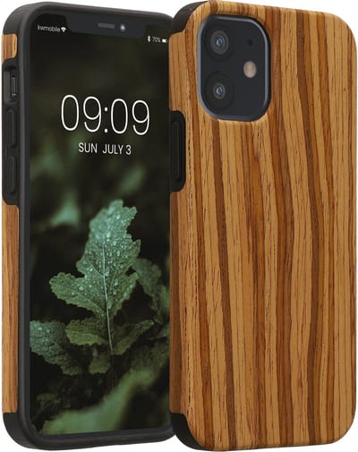 kwmobile hoesje geschikt voor Apple iPhone SE (2022) / SE (2020) / 8 / 7 - Back cover voor smartphone - Telefoonhoesje van hout in vintage bruin - Houtnerven design