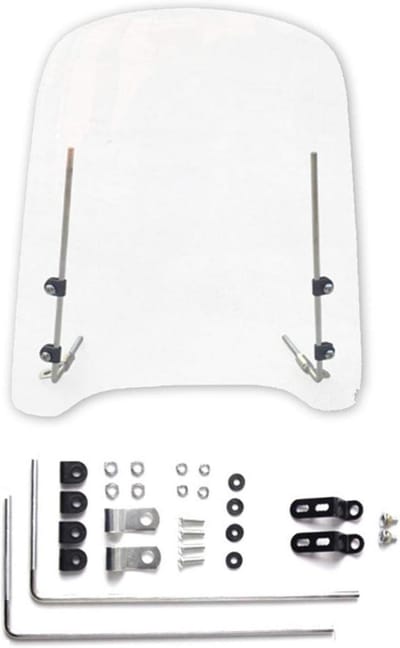 Scooter Windscherm - Motor Accessoire - Bescherming Tegen Wind - HD Hoge Transparantie - 51 x 46 cm - Multicolor