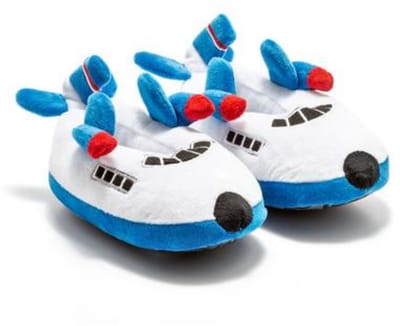 Berussa - Twigy Kinderen Pluche Pantoffels - Dames Sloffen – Pantoffels Dieren -Vliegtuig,,Patroon 24/27